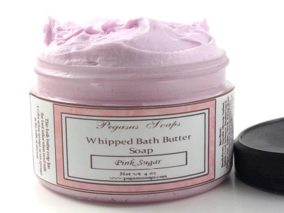 Pink Sugar Whipped Bath Butter Soap 4 oz